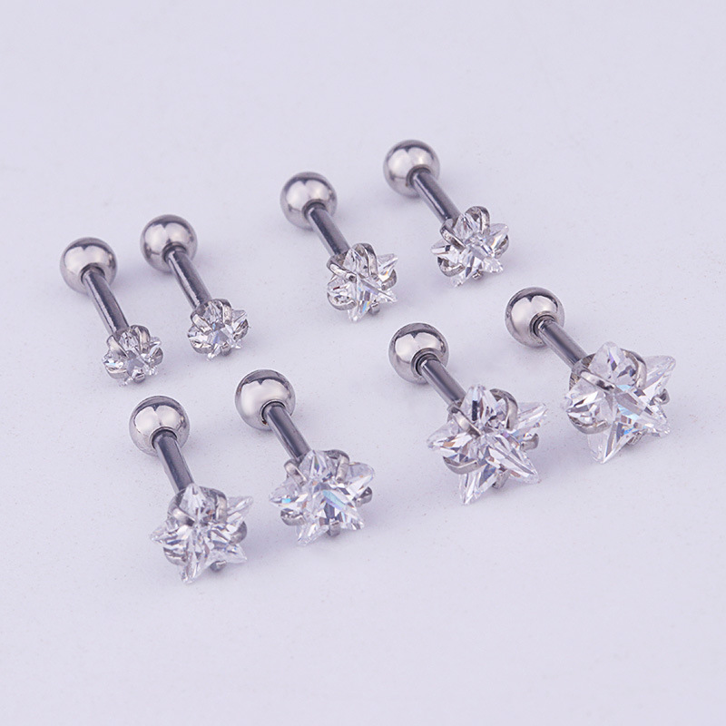Ear Cartilage Rings & Studs Fashion Geometric 316 Stainless Steel display picture 3