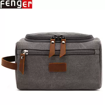 New European and American functional Travel Wash Bag Handbag men's and women's business travel storage bag cosmetic bag hand collar bag - ShopShipShake