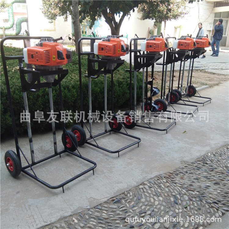 硬土质四冲程汽油打眼机 四冲程汽油挖坑机 多功能挖坑机 37