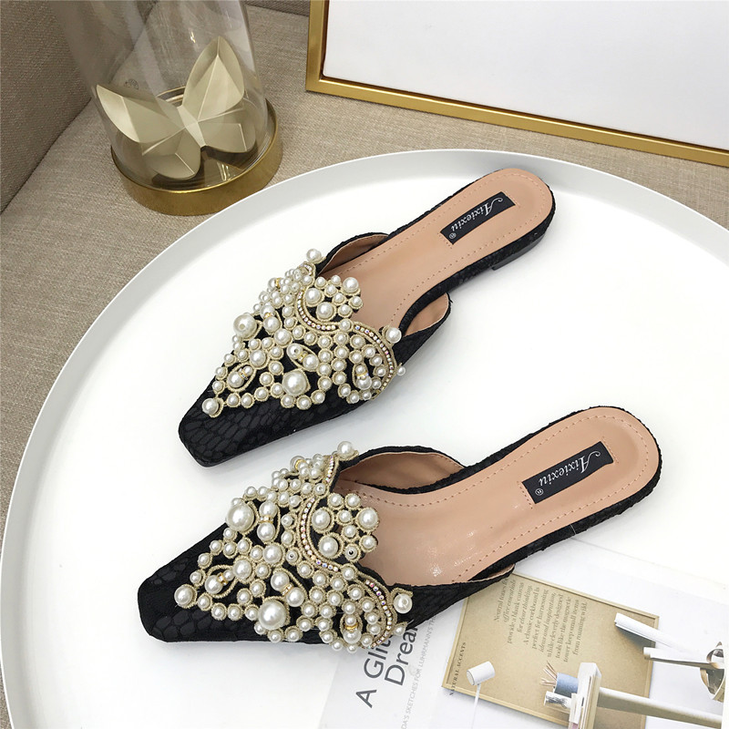 mutiple pearl decor flats NSHU62868