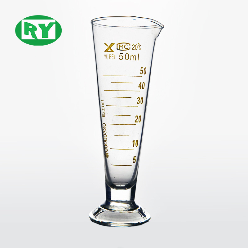 禾汽 实力厂家 量杯 带刻度 5 10 25 50 玻璃 三角量杯 玻璃仪器