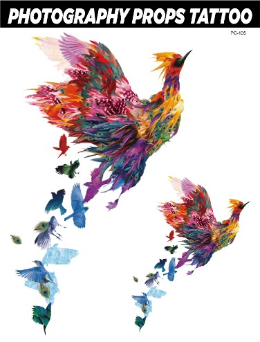 Ruika dragón tatuaje pegatinas impermeable hombres y mujeres sobre el hombro dragón pecho fresco de larga duración tatuaje pegatinas tatuaje