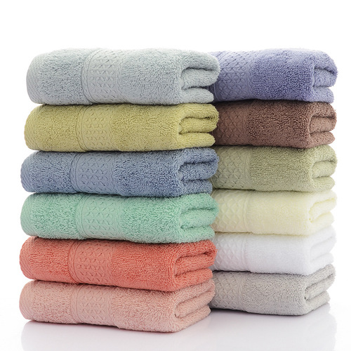 Factory Direct Sale 100% Cotton Comfort Face Towels, Simple and Stylish Solid Color Face Towel Advertising Gift Towels Wholesale