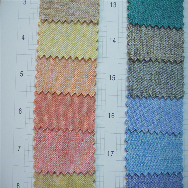 现货双色仿麻斜纹布 男女职业装全涤双面斜纹面料双色布料