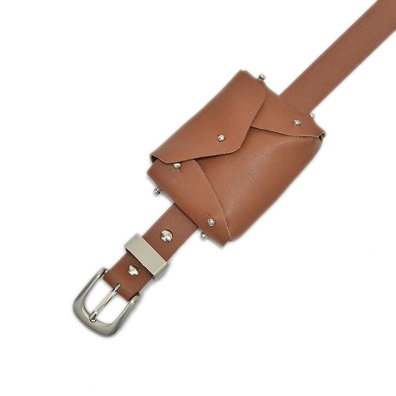 Women's Personality Punk Style Willow Nail Decorative Belt Small Waist Bag Key Bag Mini Crotch Bag Belt Spot Wholesale
