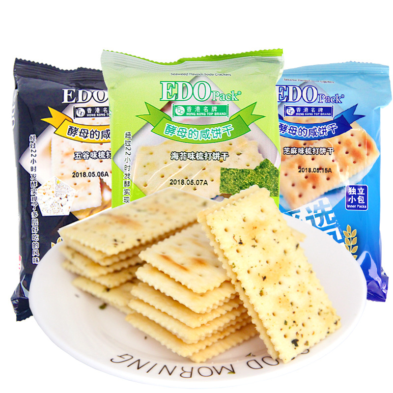 EDOpack Soda biscuit 100g Carefully selected Yeast Sesame Seaweed/Grain food Savory biscuit