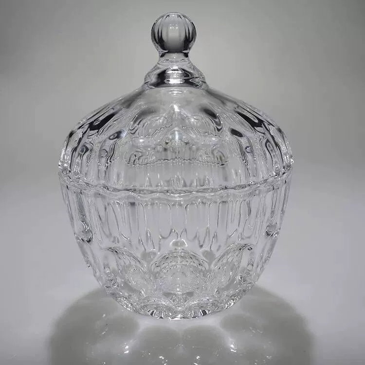Factory supply bead -dot candy can glass candy cup exquisite high -end heavy rain point candy cup