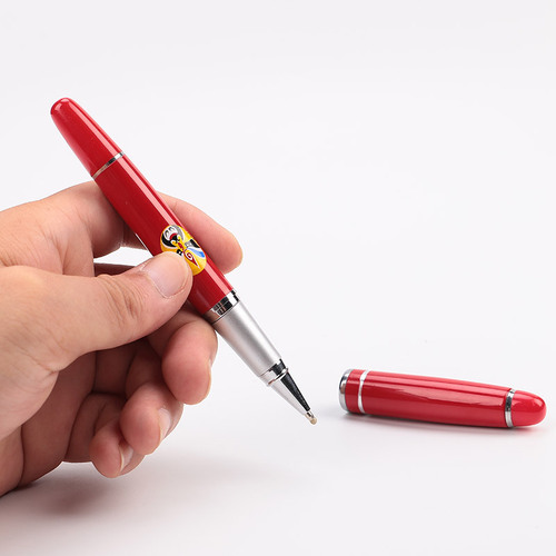 New plastic imitation ceramic bead student writing pen, office signing pen, business gift for gifting, can be engraved