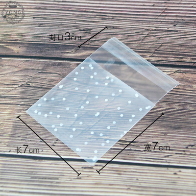 Transparente ziplock bolsa puntos 7*7cm