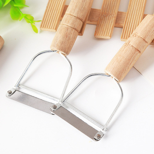 Stainless steel melon plane, wooden handle plane, paring knife, peeler, kitchen gadgets, direct supply from two yuan store