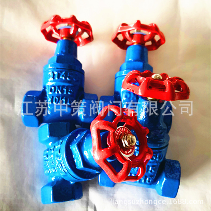 Z15X-16软密封丝扣闸阀 铸铁球铁螺纹暗杆弹性座封闸阀DN15-DN100