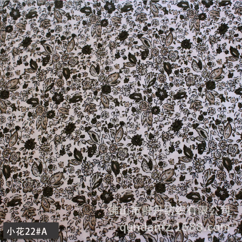 Поставки в розницу imitation cotton flat-grained small floral printing cloth polyester spring Asian spinning shoe hat clothing cloth auxiliary material fabric