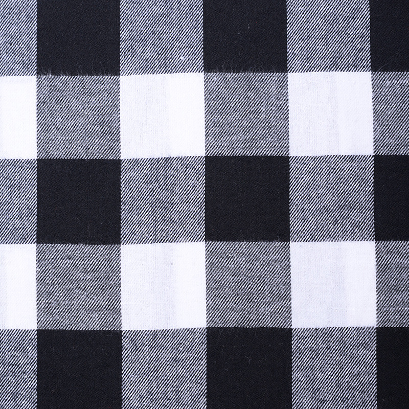 朝阳格布色织法兰绒加厚涤棉绒布格子布睡衣裤衬衫面料色织布X20