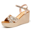 Summer high sandals, universal golden footwear platform, 2023, plus size