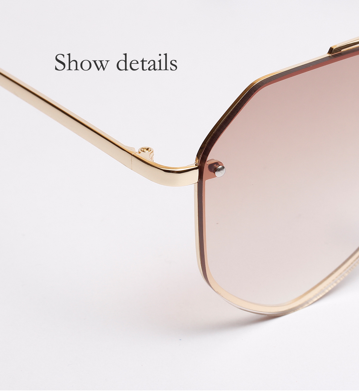 Color Sunglasses Retro Metal Trend Glasses Korean Big Frame Sunglasses display picture 3