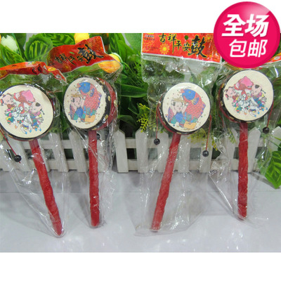 classic tradition auspicious Kraft paper Rattle drum Hand Drums Infants Early education Puzzle 2 yuan Stall gift Toys