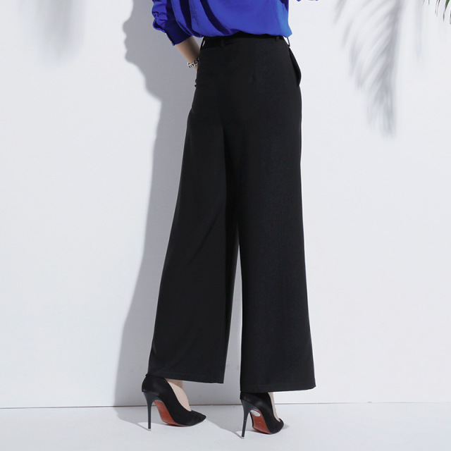 Fashion Broad-legged Trousers High Belt Tie Leisure Trousers 