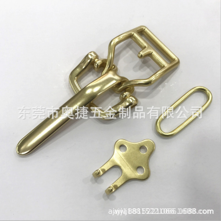 厂家订做黄铜财布扣 黄铜钥匙扣 马蹄扣 DIY皮革财布扣