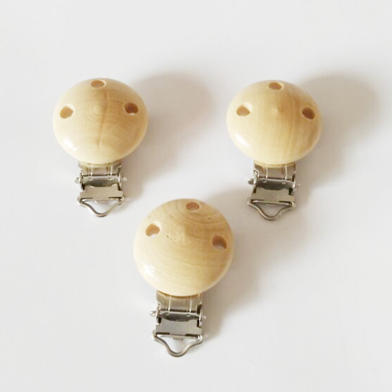 DIY joyería bebé molares accesorios madera cruda pezón clip COLLAR COLGANTE enlace clip hebilla de conexión