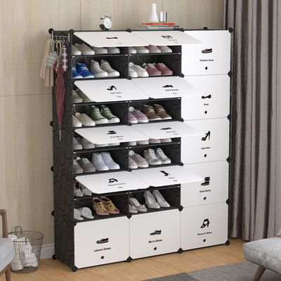 simple and easy Shoe cabinet shoe rack Modern simplicity multi-storey Economic type Storage rack Assemble shoes Storage dustproof Plastic sheeting