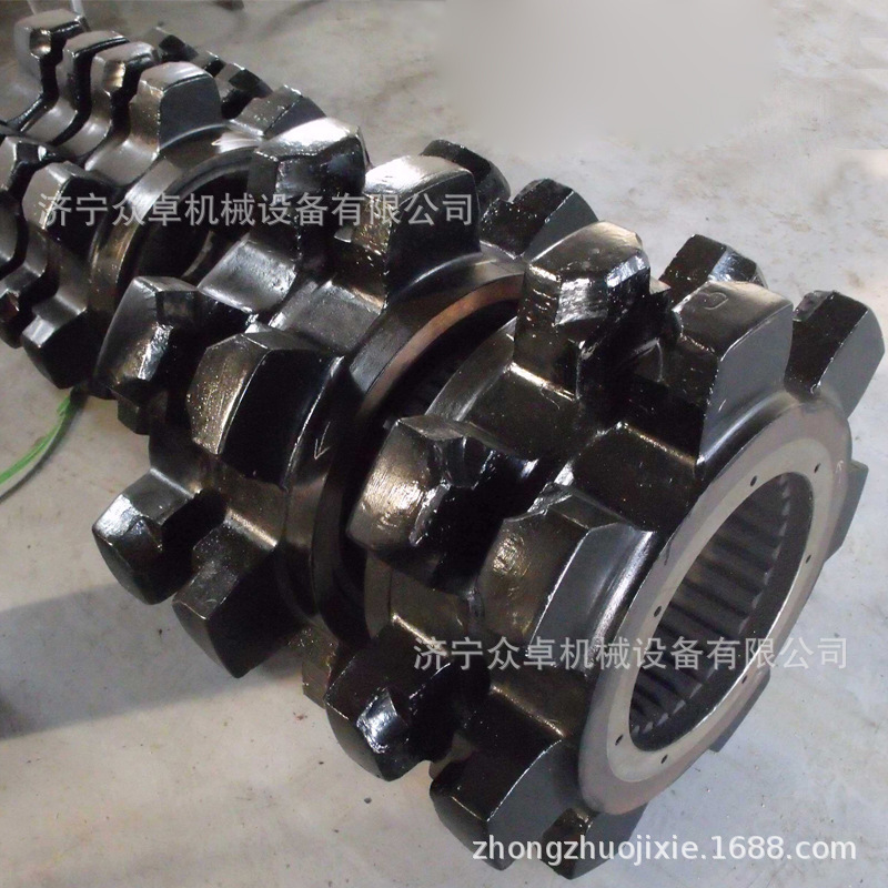 供应40T刮板机链轮 刮板机锻打链轮 矿业输送链轮组机尾轮