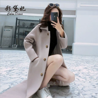 品质款2025春夏亚马逊ebay速卖通wish欧美翻领女式毛呢外套