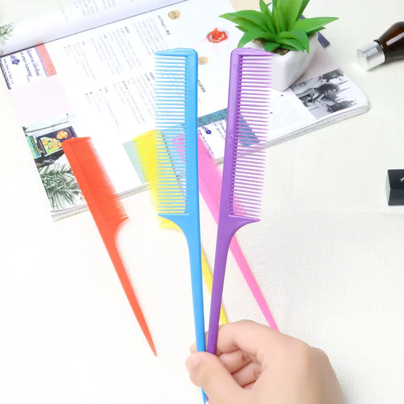 热卖小礼品梳子 彩色尖尾梳 美发专业化妆工具尾梳 美发梳小礼物