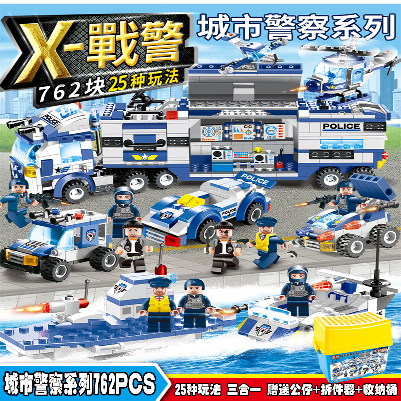 Lego, конструктор, трансформер, дорожная полиция