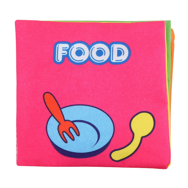 Three dimensional cloth book, digital cognitive toy, early education, English