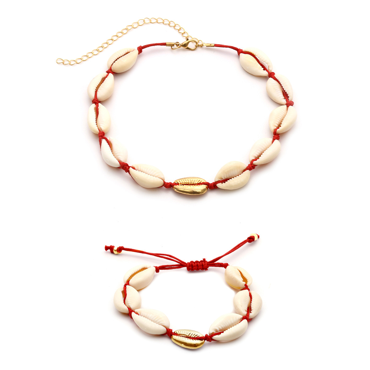 NATURAL PUKA GOLD SHELL Cowrie Mar Shell Collar Para Mujer Mejor Amigo ...