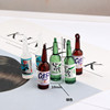 Korean Personality Tide New Beer Bottle Fashion Temperament Earrings Earrings Hook Women's Earrings DIY Material