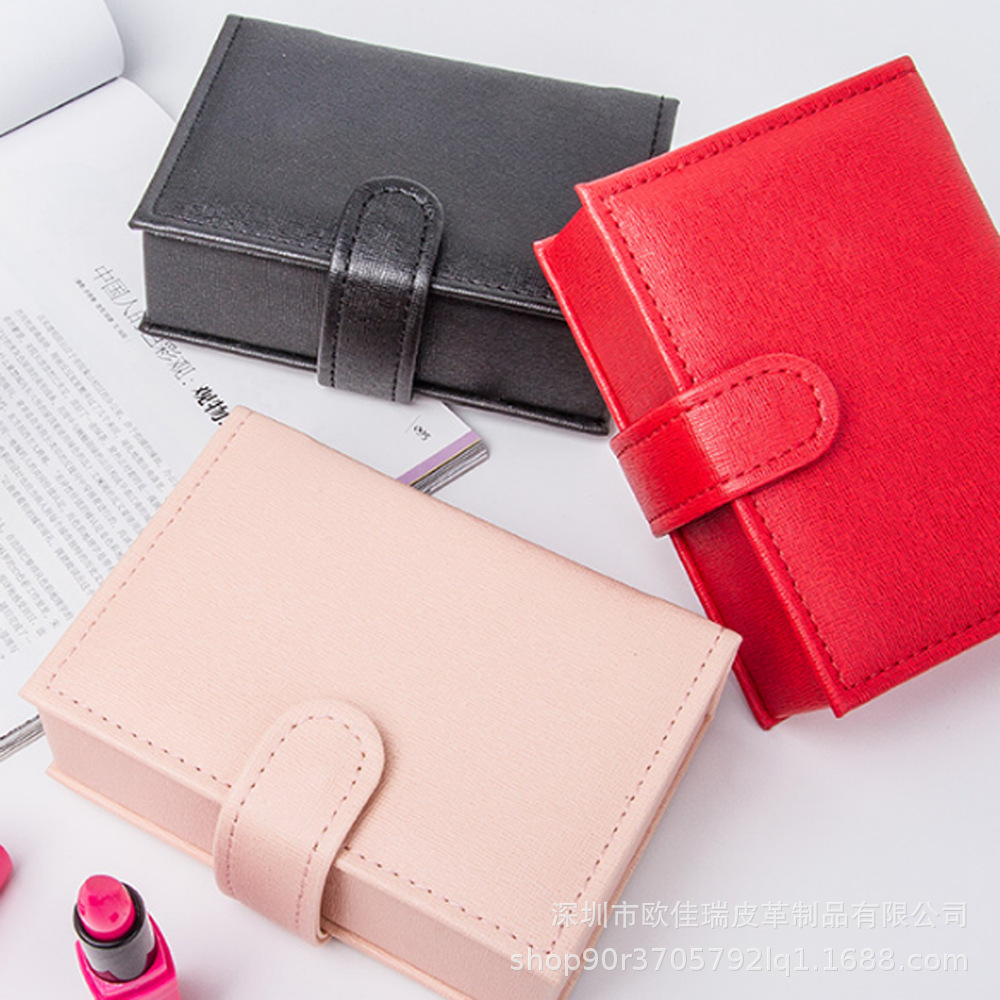 韩式创意饰品收纳盒  皮质小首饰包  多功能珠宝首饰盒