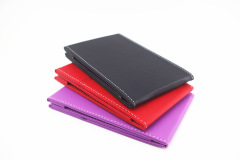 HD PU makeup mirror desktop folding mirror portable large square black mirror pu makeup mirror portable