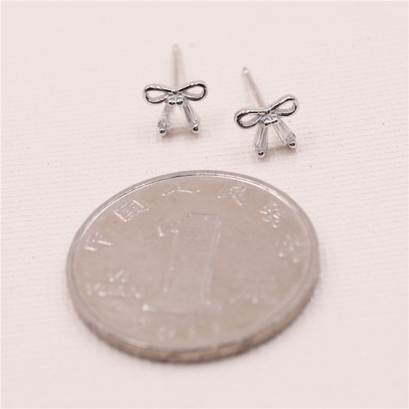 fresh elegant cute earrings with bow