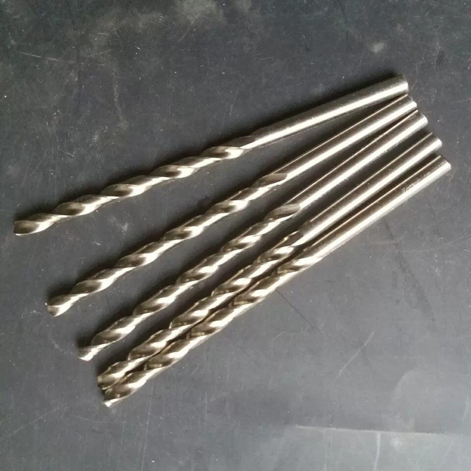 Заводская прямая ручка удлиненное кобальтом спиральное сверло 6542 полное шлифование удлиненное прямое сверло удлиненное сверло из быстрорежущей стали