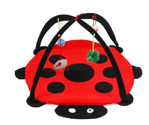 Flower season red beetle fun bell cat tent pet toy cat hammock toy cat nest