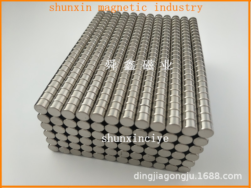 供应6x4mm镀镍 强磁 钕铁硼圆形强力磁铁 方形磁石吸铁石磁钢