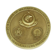 巴基斯坦陆军总司令部纪念币锌合金 纪念币合金双面纪念币