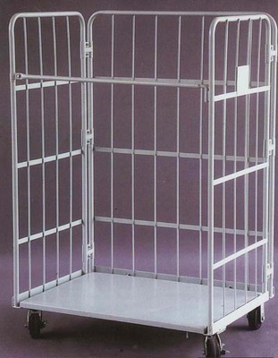 厂家直销折叠式手推车实用物流台车钢丝周转筐可定制仓储笼批发款