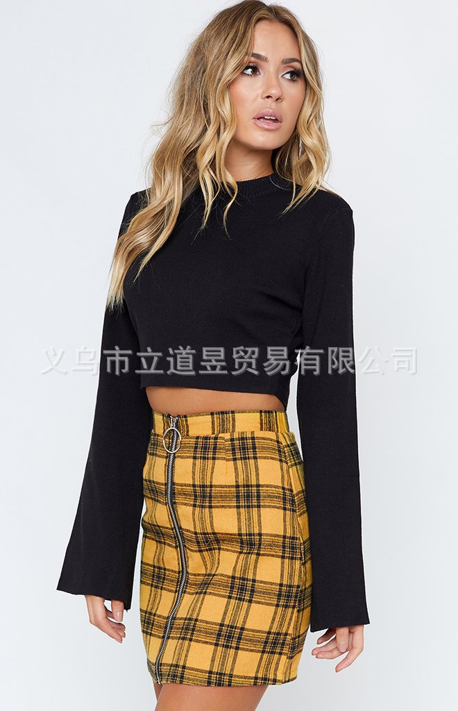 autumn and winter fashion sexy high waist zipper skirt  NSLDY60028