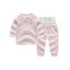 Children's umbilical bandage, trousers, clothing, keep warm underwear, overall, high waist, autumn, round collar, wholesale