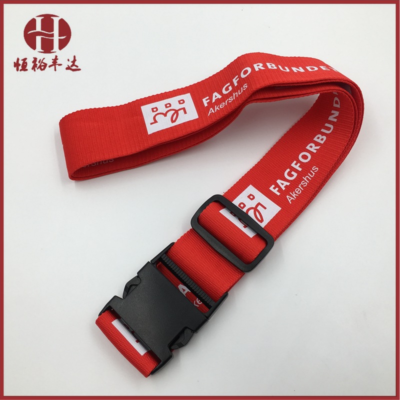 厂家一字锁行李打包绳带涤纶丝印旅行箱捆绑带绳十字登机箱包带绳