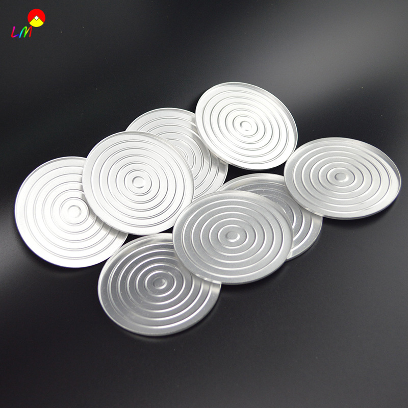 化妆品圆形冲压铝盘带条纹压粉牢固不散粉 彩妆粉饼铝皿 63MM