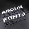 Transport, sticker, metal black letters and numbers, 3D, English letters, handmade