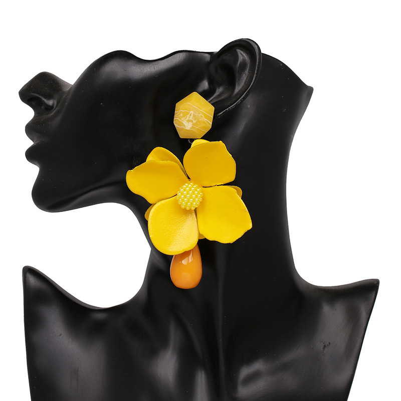 Alloy Fashion Flowers earring(green) NHJJ4845-green