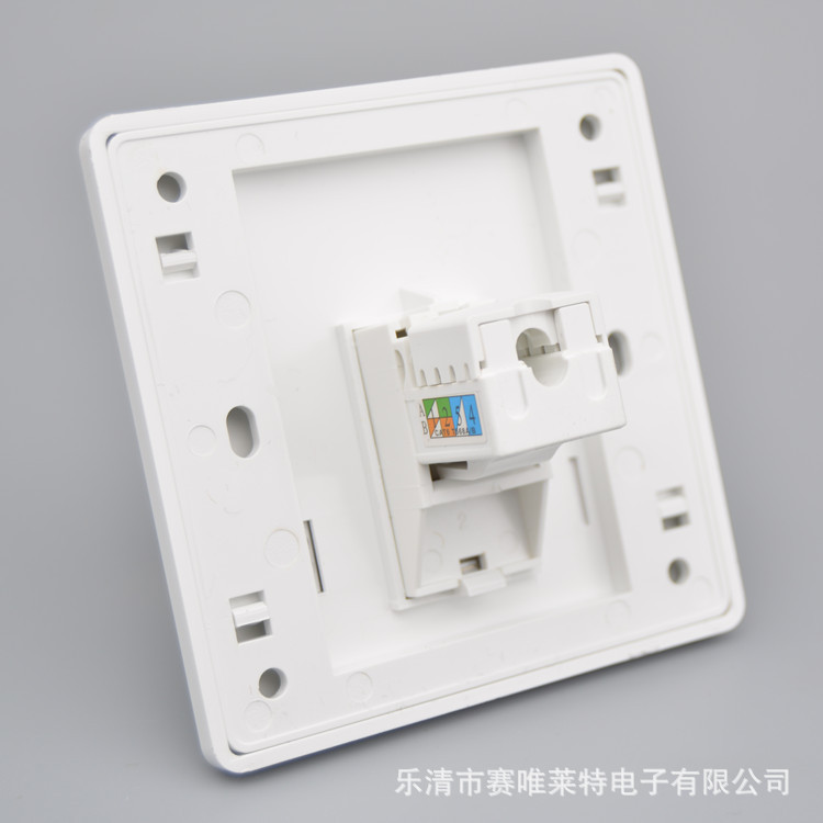 86型单口六类网络插座 一位千兆网线电脑面板 CAT6网络网口墙壁插