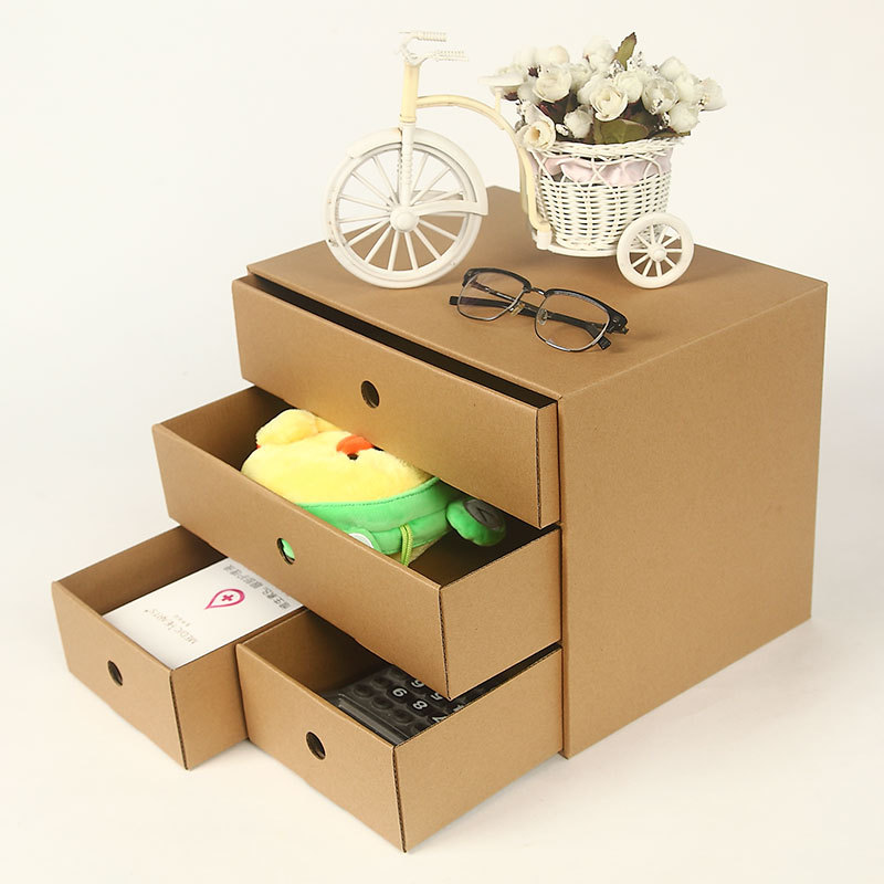 DIYPaper Desktop Storage Box Office Student Organizing Box Free Combination Multi-layer Drawer File