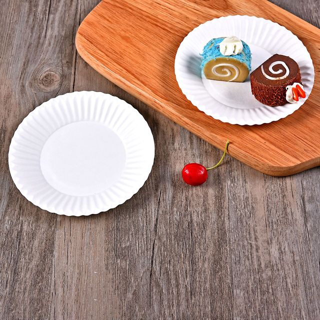 Nhà máy trực tiếp khay đĩa trắng sáng tạo DIY handmade khay ươm đĩa giấy dùng một lần cho trẻ em tùy chỉnh Bếp dùng một lần