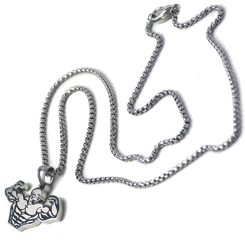 Fashion muscular men alloy necklace wholesale