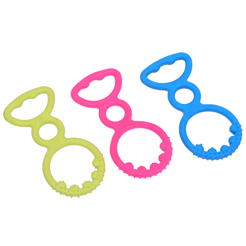Suministro directo de fábrica anillo de juguete para mascotas perro interactivo juguete de goma resistente a mordeduras juguete de entrenamiento para perros suministros para mascotas